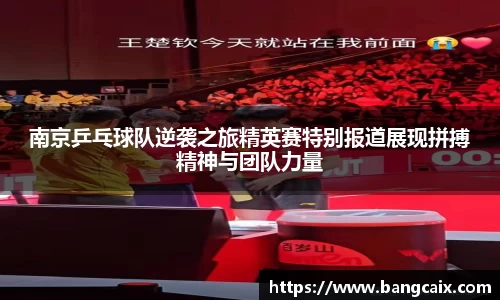 南京乒乓球队逆袭之旅精英赛特别报道展现拼搏精神与团队力量